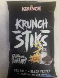 Krunch Stiks Sea Salt & Black Pepper 90g